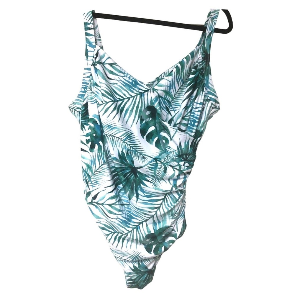 Emerald Bay Swimsuit Bathing Suit‎ Tropical 1 PC Beach Vacation Womens 24 3X - Picture 2 of 8